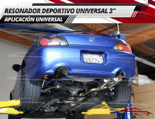 Imagen 6 de 10 de Resonador Deportivo Con Punta Escape Acero Acd Performance