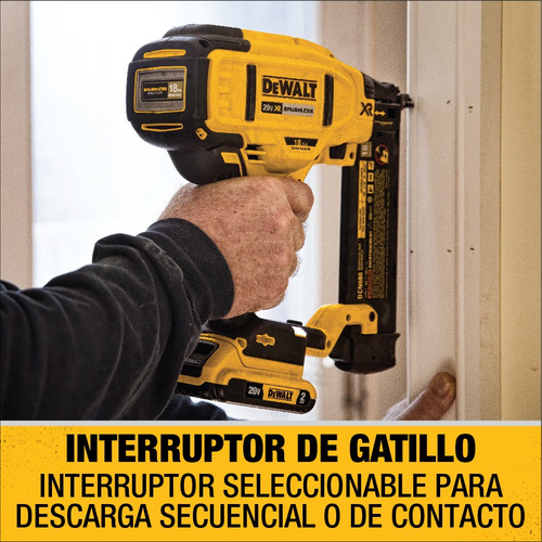 Clavadora Cal. 18 Inalámbrica De 20v Dewalt Dcn680d1