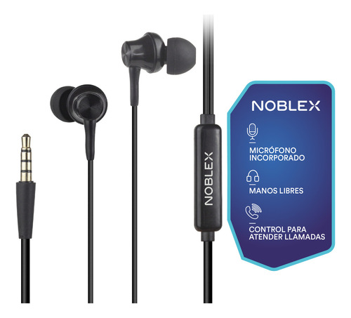 Auriculares In Ear Noblex Hp05BP Con Cable Micrófono