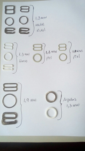 Accesorios De Brassier Aros,ochos Y Zetas En Metal 