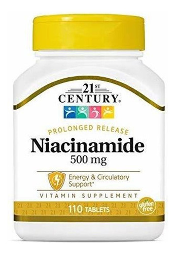 Niacinamida 21st Century 500 Mg110 Tabletas Liberacion Prolo