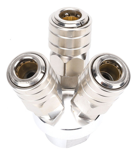 Conector Rápido De 3 Vías Chapado En Acero Inoxidable En Níq