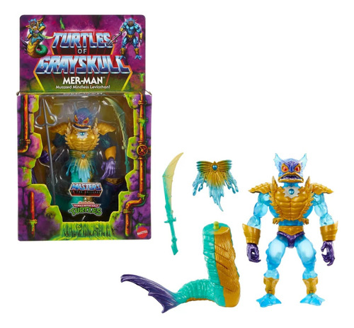 Turtles Of Grayskull Origins Mer-man Hth28 Mattel