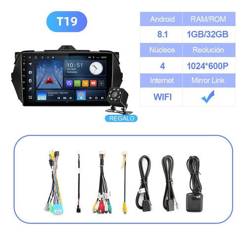 Estéreo Cámara Para Suzuki Ciaz 2016-2018 Frente Gps Fm Wifi