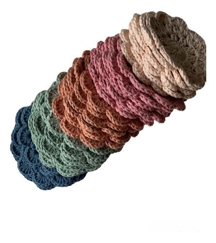 Set De 6 Posavasos En Crochet 