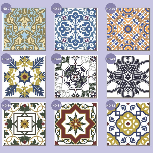 Imagem 10 de 10 de Kit 10 Adesivos Azulejo Português Hidráulico 30x30 Cm Novos!