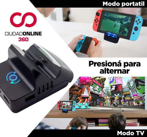 Imagen 5 de 10 de Dock Nintendo Switch Accesorio Cargador Para Conectar La Tv Mientras Jugas