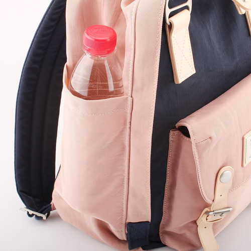 Mochila Bolso Himawari Urbana Legitima Color Celeste Y Gris