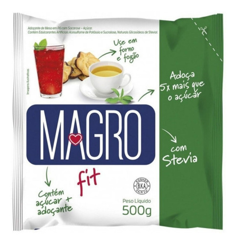 Adoçante em Pó Stevia Light Magro Pacote 500g