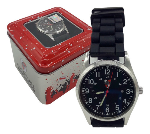 Reloj Deportivo En Lata River Plate Con Llavero De Regalo