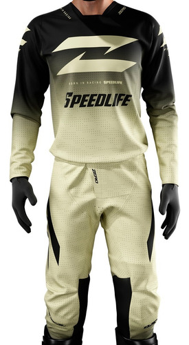 Equipo Conjunto Motocross Radikal Zero Beige Moto Enduro Ntc