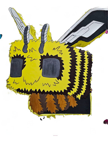 Piñata Minecraft Abeja Amarillo Abeja Minecraft Grande