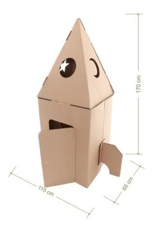 Foguete De Papelão Projeto/ Molde Imprima E Monte Frt Grátis