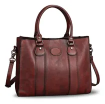 Comprar Bolsos De Cuero Genuino Para Mujer, Bolsos De Hombro Con Asa