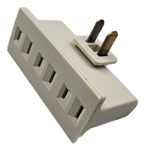 Multicontacto Triple Polarizado Giratorio 127v 15a Blanco