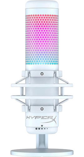 Micrófono Condensador Hyperx Quadcast S Rgb Streaming White 