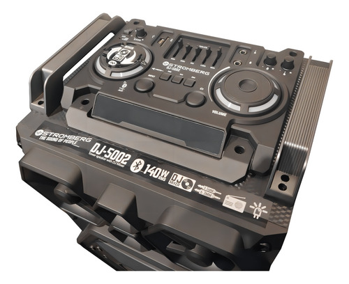 Parlante Stromberg Torre Dj Mixer Bluetooth 140w Dj-5002 Color Negro