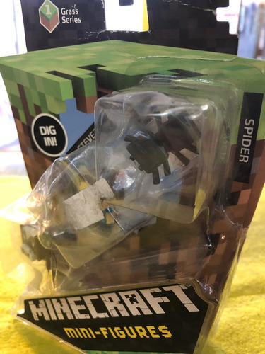 Minecraft Mini Figures Steve Cow Spider Mattel Grass Series