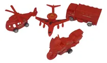 Comprar Autitos De Colección Línea Bomberos Camión Y Helicóptero Color Rojo Personaje Bombero