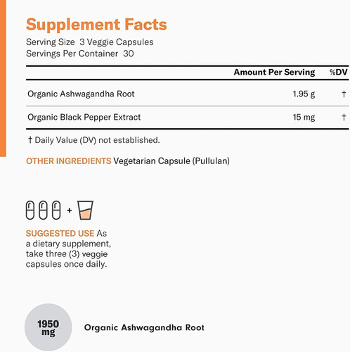 Ashwagandha 2100mg Alta Concentracion Usa