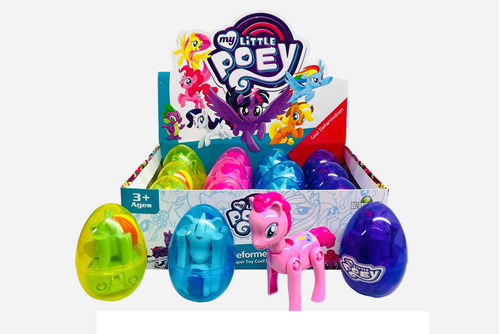 Huevo Sorpresa Pony Unicornio Armable Capsula X4 Niño 