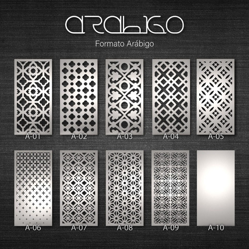 Chapa Decorativa Perforada 1200x600x0,7 - Diseños Varios