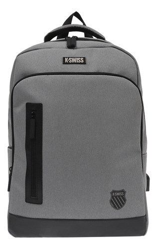 Mochila Casual Escolar K-swiss Aspen Color Gris