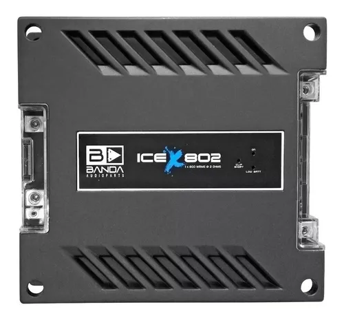 comprar Modulo Amplificador Banda Ice X 802 Cinza 800 Wrms 2 Ohm 1 Canal