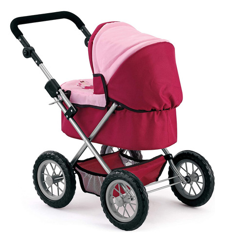 Bayer Design Baby Doll Trendy Pram - Burdeos, Rojo Y Rosa