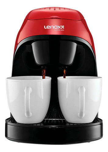 Cafeteira Lenoxx PCA 031 semi automática vermelha e preta de filtro 127V