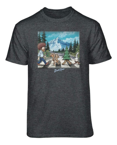 Teelocity Bob Ross Road Walk Polera Gráfica (xl - Ajuste E