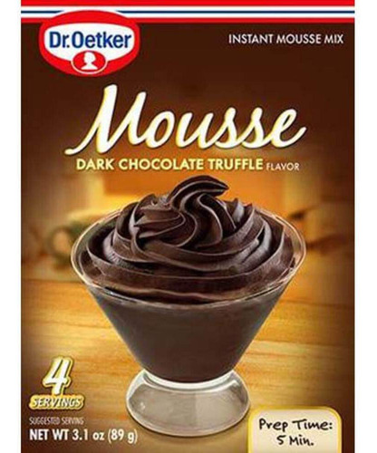 Dr Oetker Mousse Supreme Chocolate Negro, 3.1 Oz