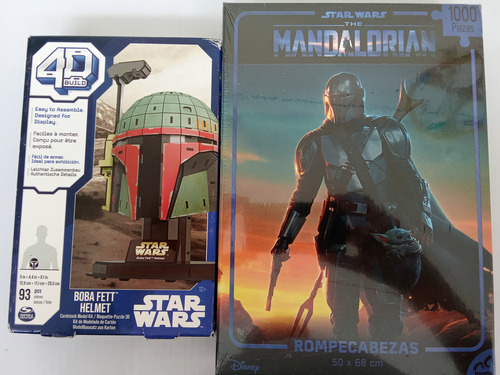 Lote Rompecabezas Star Wars 4d Boba Fett Helmet, Mandalorian (Usado)