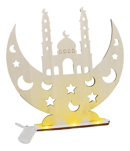 Lámpara De Mesa Decorativa De Madera Eid Mubarak,