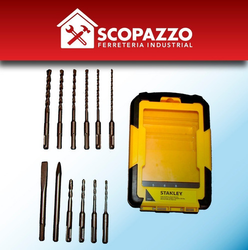 Imagen 5 de 8 de Rotomartillo Orebro 1500 W 5.5 J + Set 12 Mechas Stanley