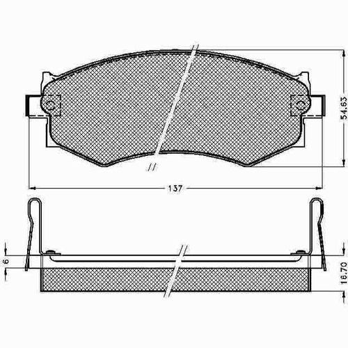 Pastilla De Freno Nissan Bluebird - Stanza 90/94 Delantera