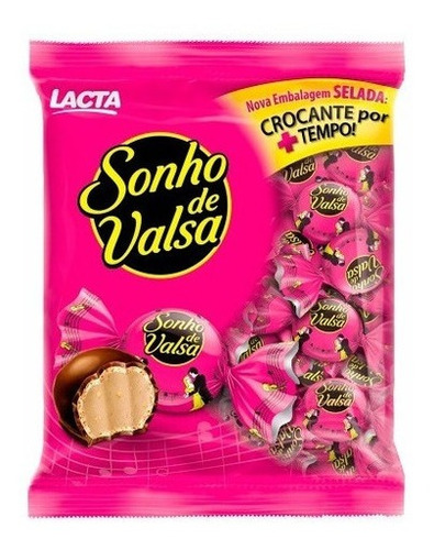 Pacote Bombom Sonho De Valsa 1kg Com 50 Unidades