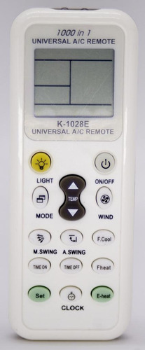 Imagem 1 de 4 de Controle Remoto Ar Condicionado Universal 1028e