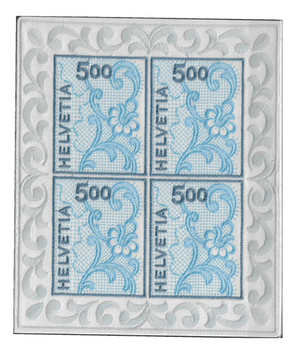 # Mcn # Suíça 2000 - Bloco Mint E Raro Impresso Em Tecido