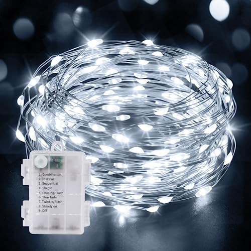 Luces De Hadas Led Pilas, 33 Pies, 100 Led, Alambre De ...