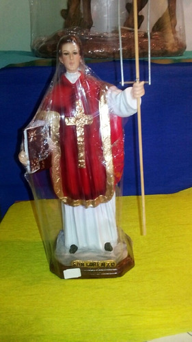 San Lorenzo Mártir, Figura De Resina, 30cm