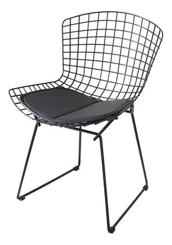 Silla Bertoia Comedor Cocina Blanca Acero Hierro Diseño Color de la estructura de la silla Negro
