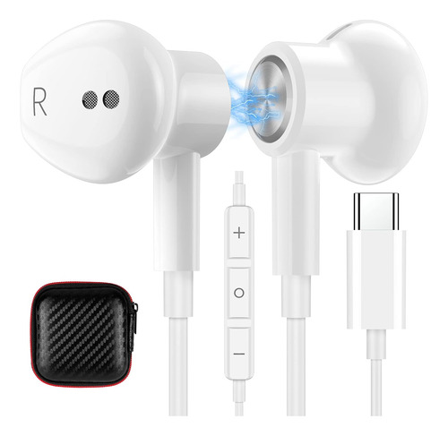 Titacute Auriculares Usb-c Blancos Cancelación Ruido