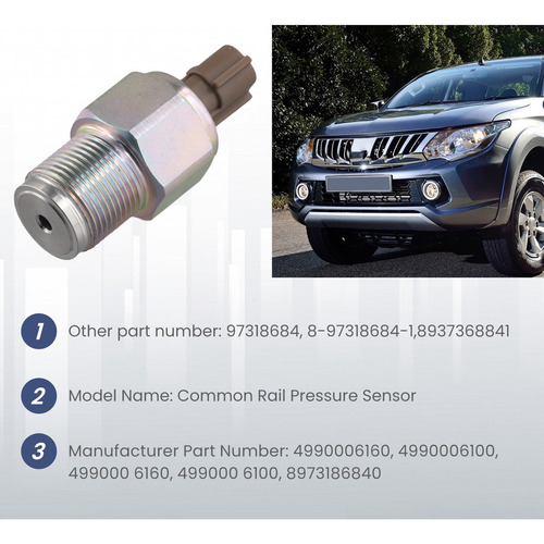 . Regulador De Sensor De Alta Presión Fuel Rail For 4hk1
