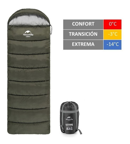 Saco De Dormir Sleeping Bag 0°c Media Montaña 3 Estaciones