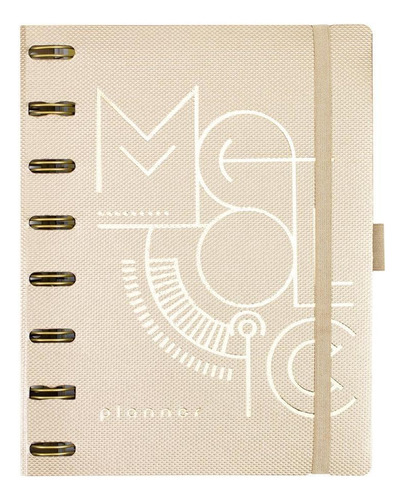 Planner System Flex Maxi - Mettalic Dourado - Ótima