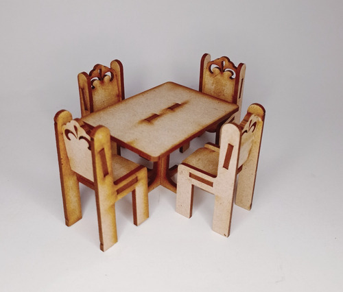 Imagen 7 de 10 de Casita De Muñecas Polly Con Mobiliario En Madera 90 Cm