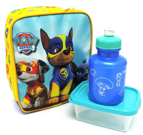 Imagem 6 de 10 de Kit Mochila Infantil Escolar Patrulha Canina Super Filhotes Paw Rodinhas Tam G F5