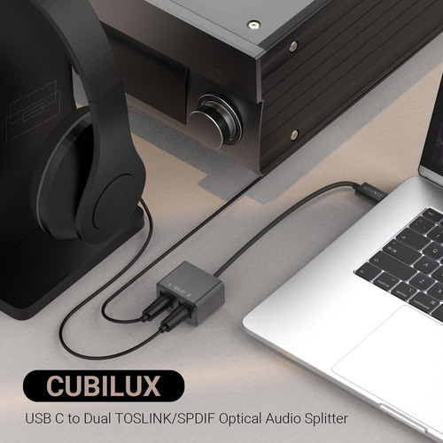 Adaptador Cubilux, Usb C A Dual Spdif, Dac 192khz/24bit