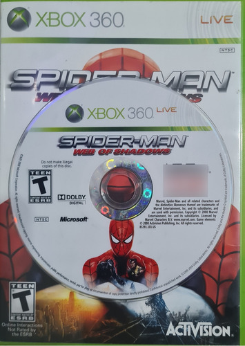 Spider Man Web Of Shadows Xbox 360 (Usado)